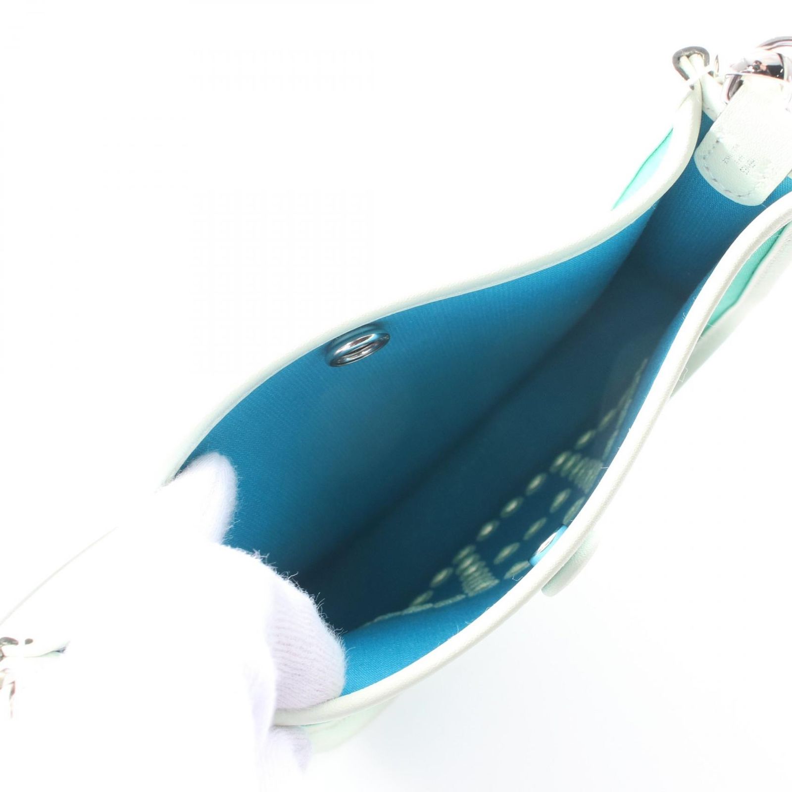 エルメス HERMES ショルダーバッグ ネオ エヴリンTPM ミント ブルー  