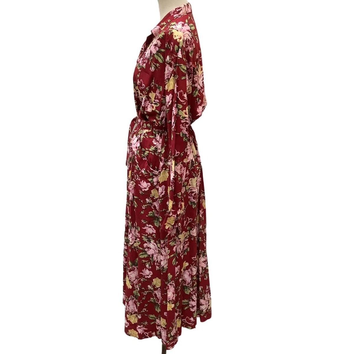 ♪♪INGEBORG インゲボルグ レディース 花柄 セットアップ シャツ スカート レッド