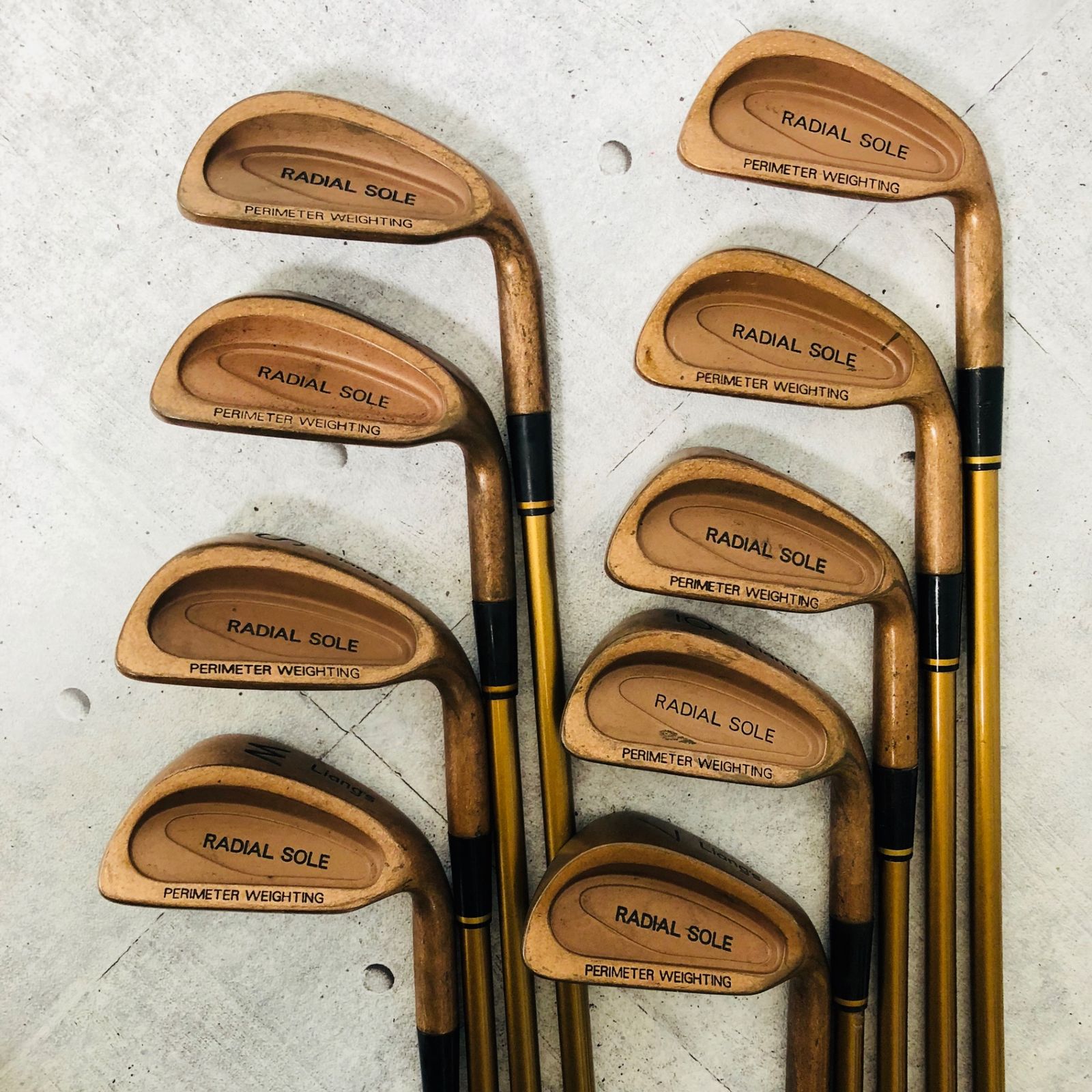 ベリリウムカッパー アイアン 9本  Liang&#39;s RADIAL SOLE ラジアルソール メンズ ゴルフ クラブ セット 初心者 入門 右利き ベリリウムカッパー アイアン 9本 Liang's RADIAL SOLE ラジアル