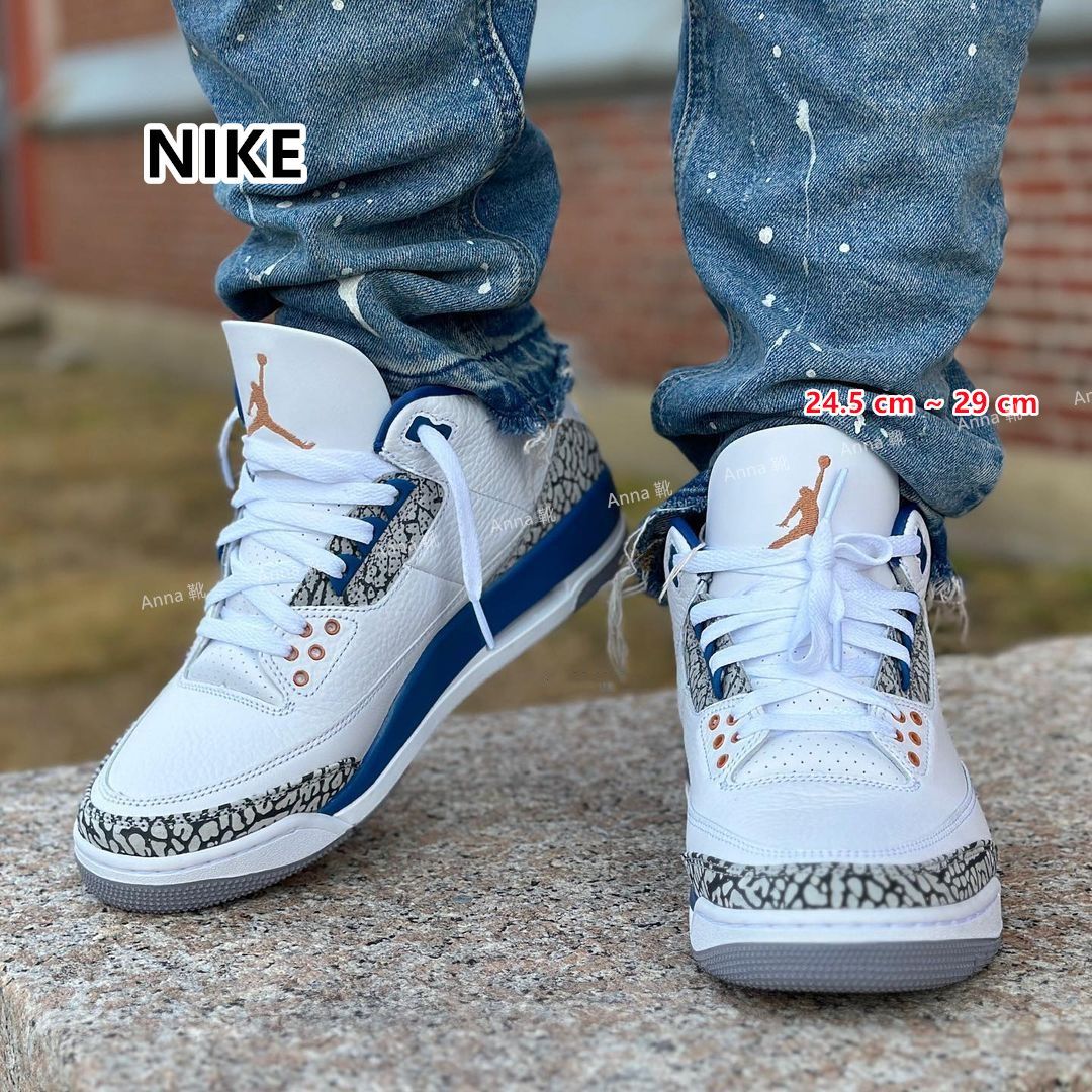 新品 未使用 NIKE AIR JORDAN 3 RETRO TRUE BLUE AND COPPER ナイキ 