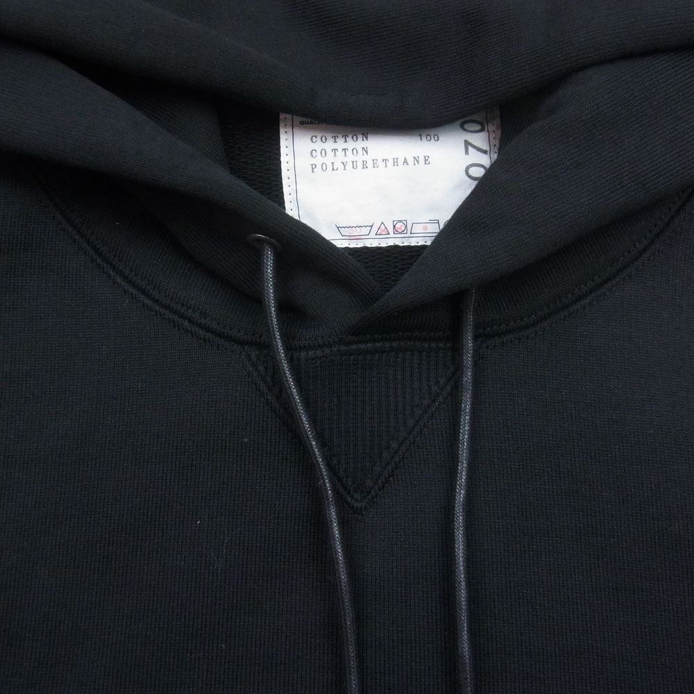 Sacai サカイ 23SS SCM-070 S Sweat Jersey Hoodie Black スウェット ジャージー フーディー パーカー ブラック系 3【新古品】【未使用】【中古】 Sacai サカイ 23SS SCM-070 S Sweat Jersey Hoodie Black スウェット