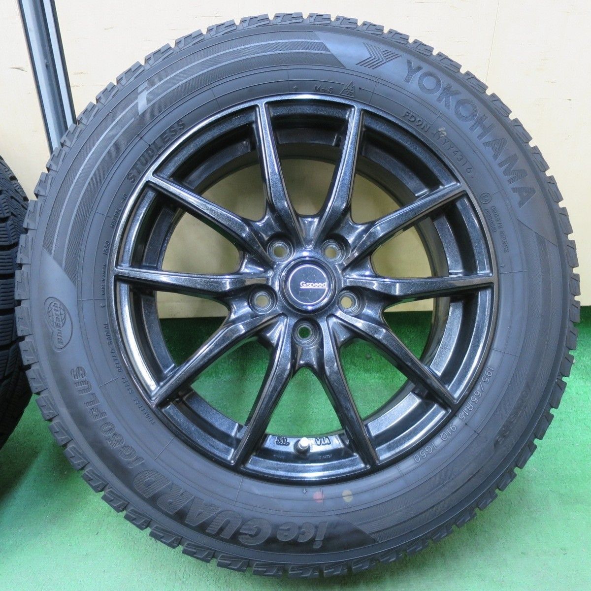◇中古バリ溝ダンロップ195/65R15スタッドレスセット　プリウス、レガシィ バリ溝】 トヨタ 30 プリウス 純正 15in 6J +45 PCD100