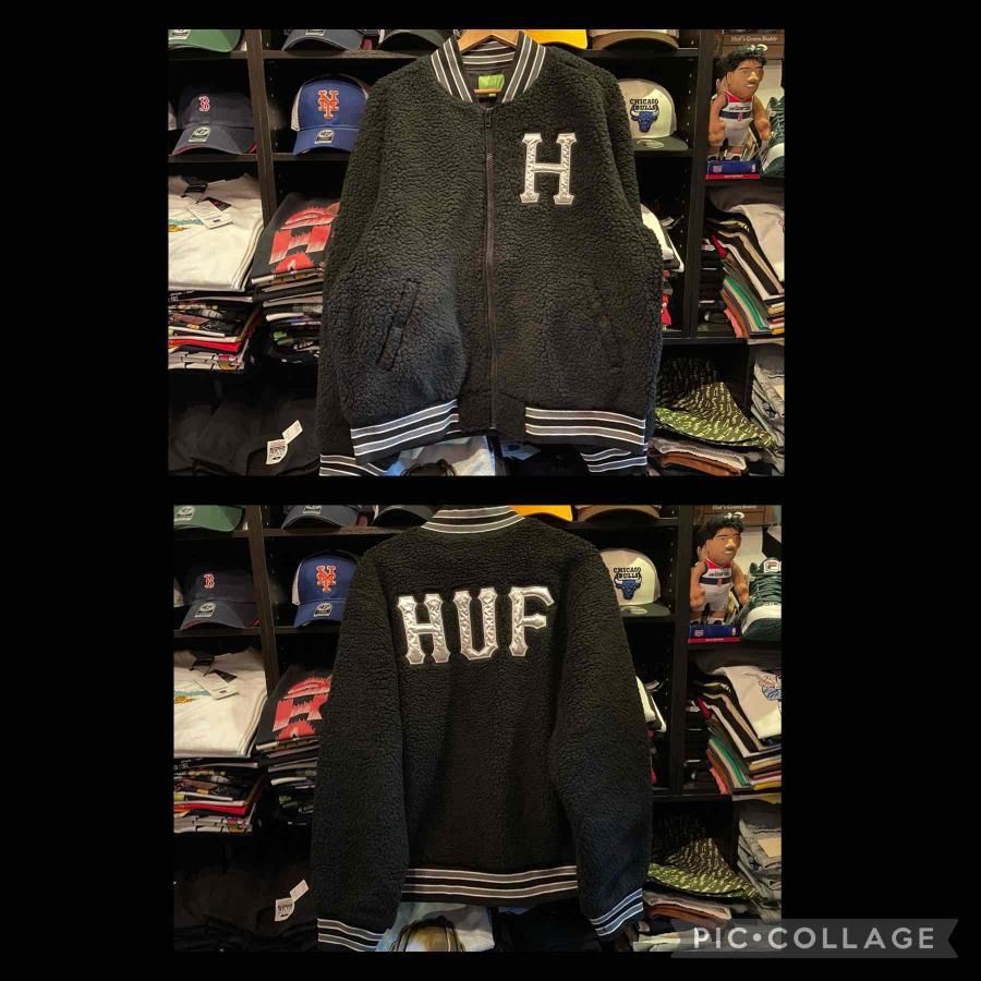 HUF SHERPA VARSITY JACKET ブラック HUF】SHERPA VARSITY JACKET【バーシティジャケット】- ONE'S