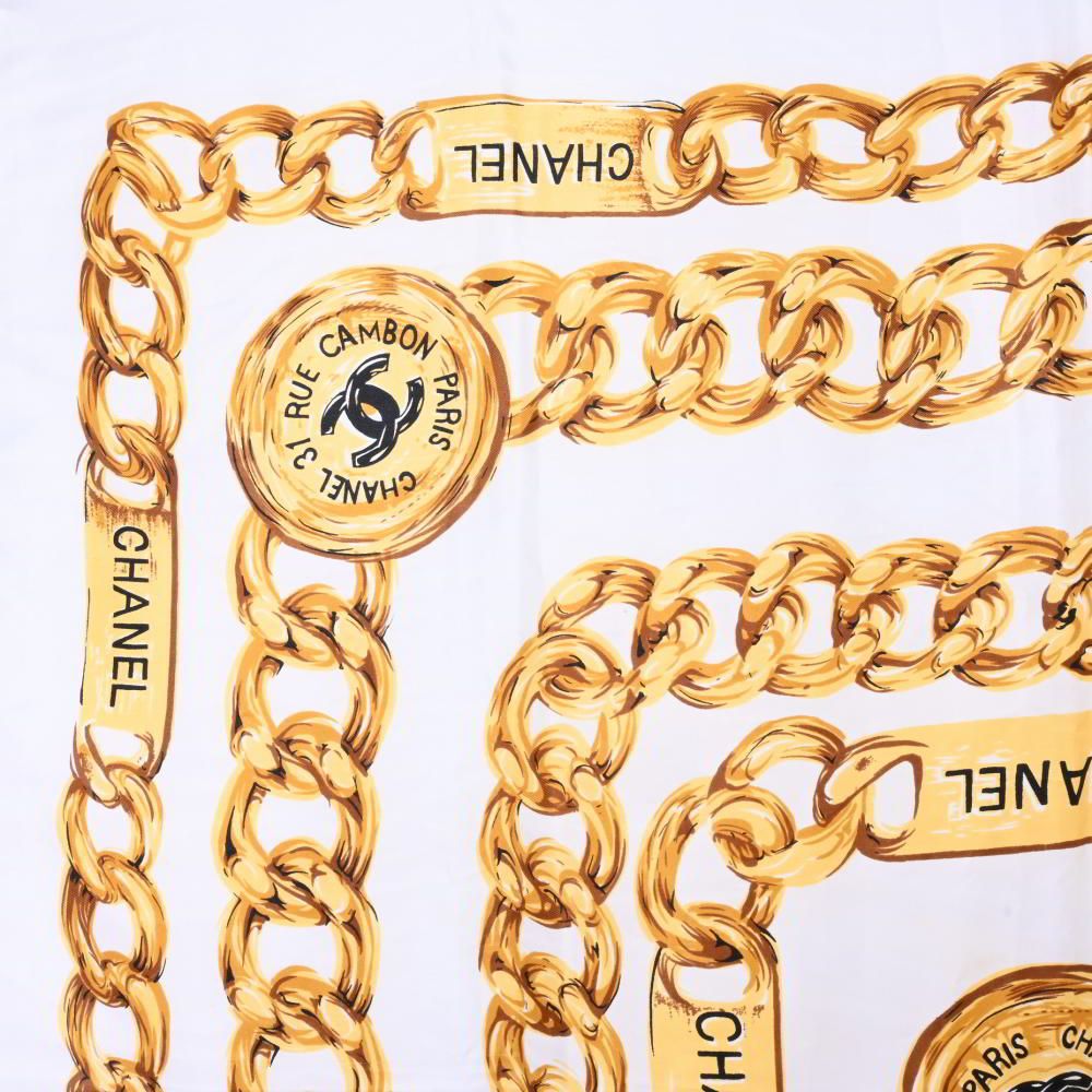 CHANEL 31 RUE CAMBON PARIS ヴィンテージ プリント スカーフ ストール  