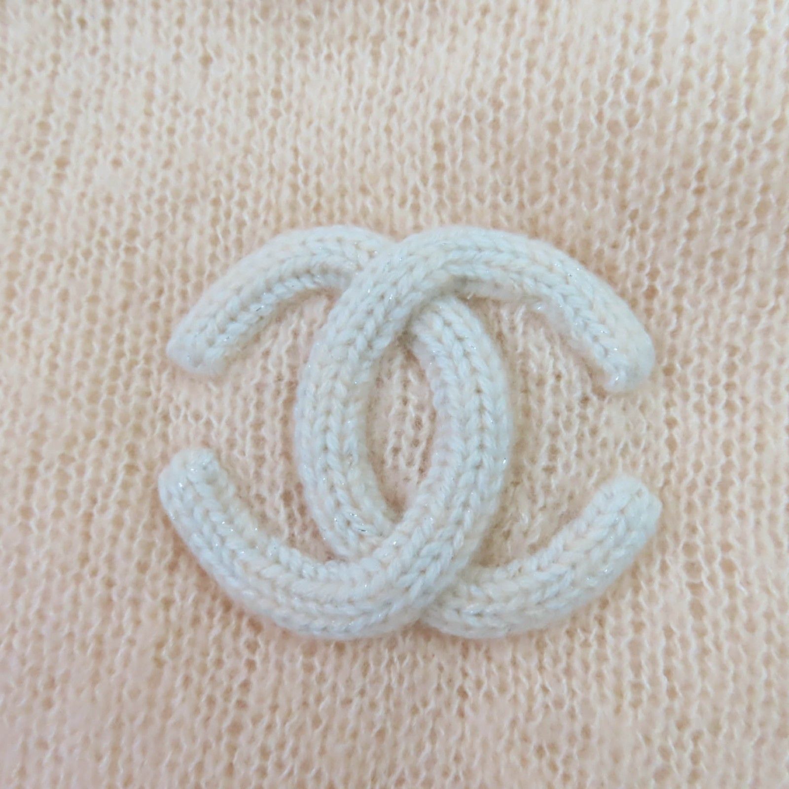 美品☆CHANEL シャネル AP114641 カシミヤ ココマーク ニット マフラー  