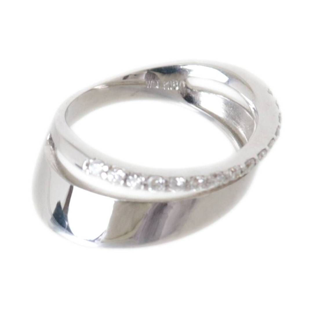ダイヤリング 指輪 K18WG 18金ホワイトゴールド ダイヤモンド 15P 0.24  
