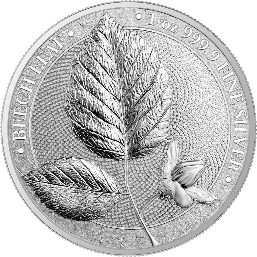 2023年 1オンス ゲルマニア ブナの葉 銀貨 コイン 保証書・カプセル付き] 2023年 (新品) ポーランド「ブナの葉