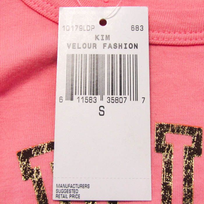ジューシークチュール 長袖Ｔシャツ トップス グラフィックT USA製 未使用品 レディース Mサイズ ピンク JUICY COUTURE ジューシークチュール 長袖Tシャツ トップス グラフィックT USA