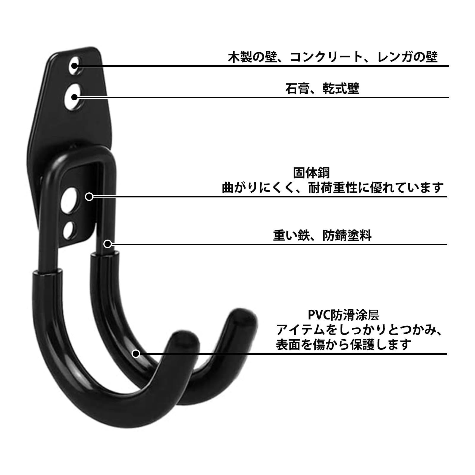 人気商品】スノーボード フック 自転車 ツール ランドセル 金具 ベルト レンチラック 倉庫 ホース収納フック 収納 コンクリート ガレージ  石膏ボード グランドフック 鉄板吊り j字 波板取付フック 壁 棚受けフック壁掛け 付け 工具 フック 物置 ネジ - メルカリ