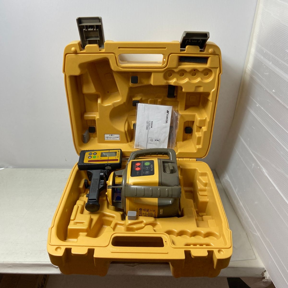 ЗЗTOPCON ローティングレーザー 受光器 三脚 ケース付 ※校正歴不明 RL-H4C イエロー TOPCON トプコン ローテーティングレーザー RL-H5A LS-100D