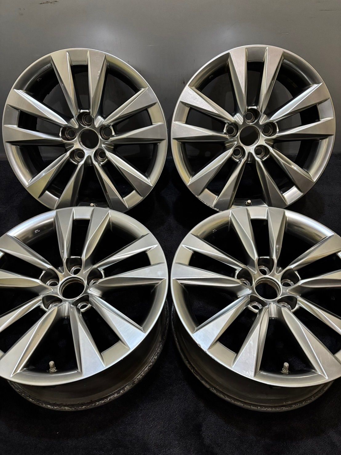 レクサス LS600h バージョンL 純正 18インチ 7.5J 32 120 5H アルミホイール 4本 40 アルファード ヴェルファイア 1-K403