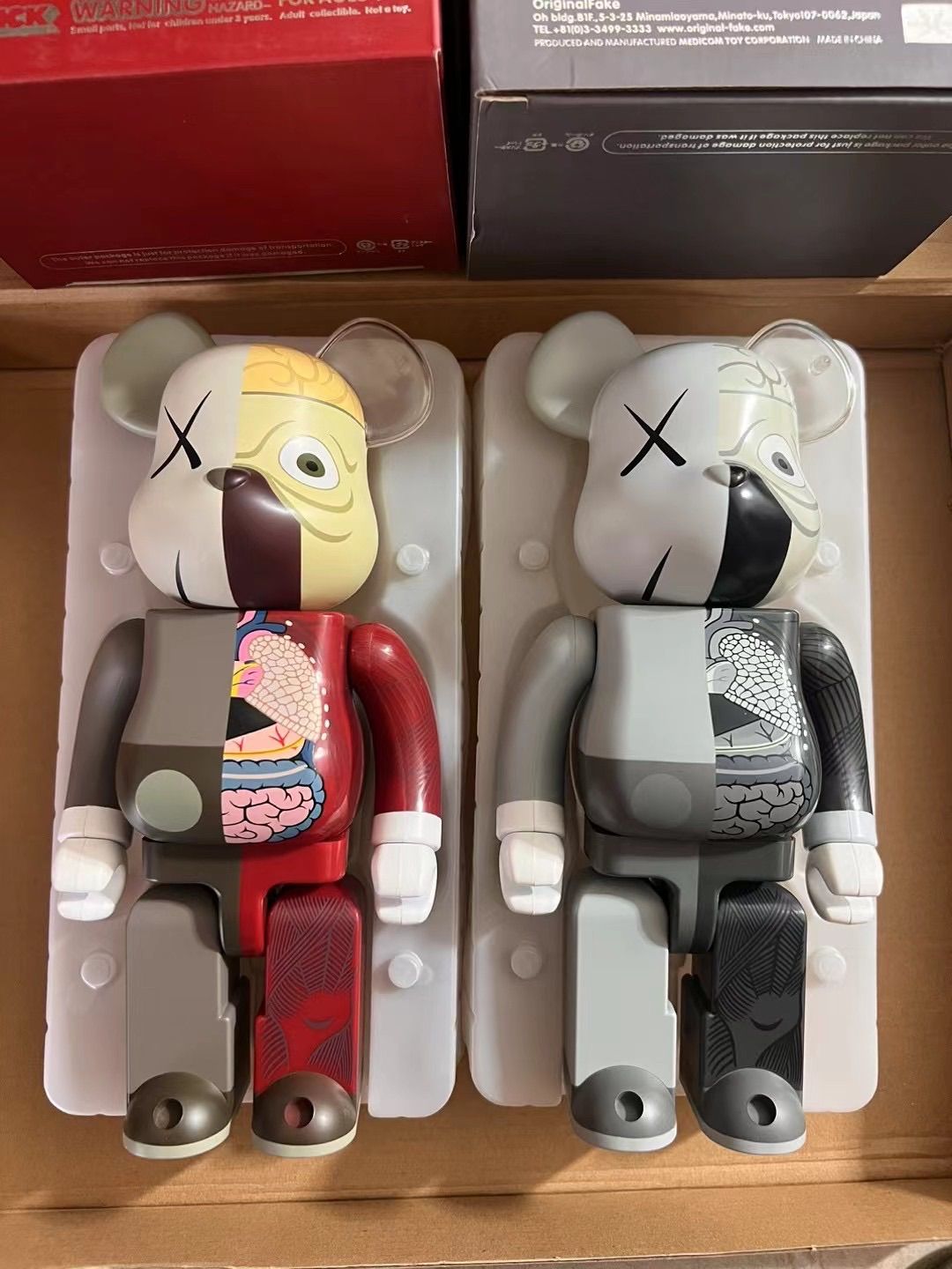 ○レア ピノキオとジミークリケット カウズ ベアブリック メディコム