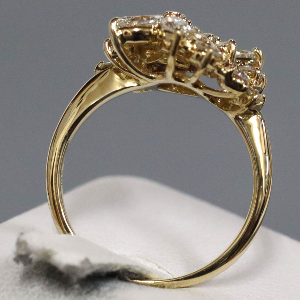 K18ダイヤモンドリング D1.48 5.4g #13.5 イエローゴールド - メルカリ 