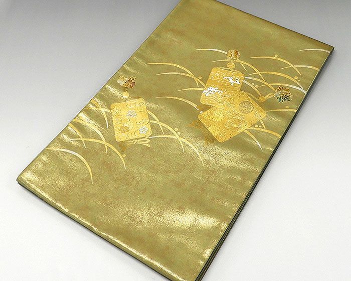 袋帯 未着用美品 正絹 金彩友禅 堀省平作 袋帯 未使用 新古品 リサイクル g0346 袋帯 未着用美品 正絹 金彩友禅 堀省平作 袋帯 未使用 新古品
