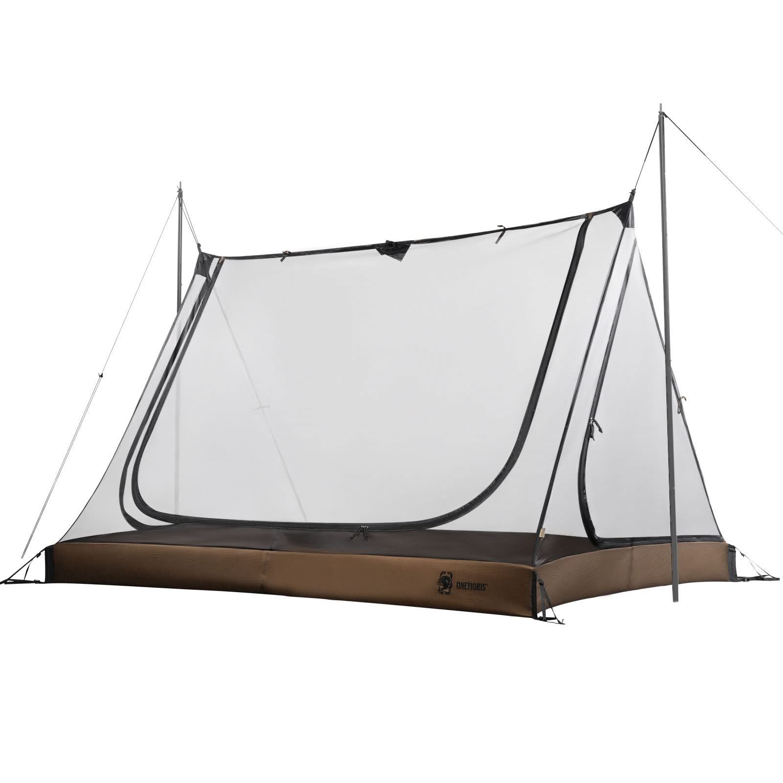 2人用 ポール別売 アウトドア 蚊除け キャンプ用 キャンプ用 蚊帳 登山用 モスキートネット 通気性 メッシュテント 設営簡単 ROCダブルインナーテント HNZ02 OneTigris
