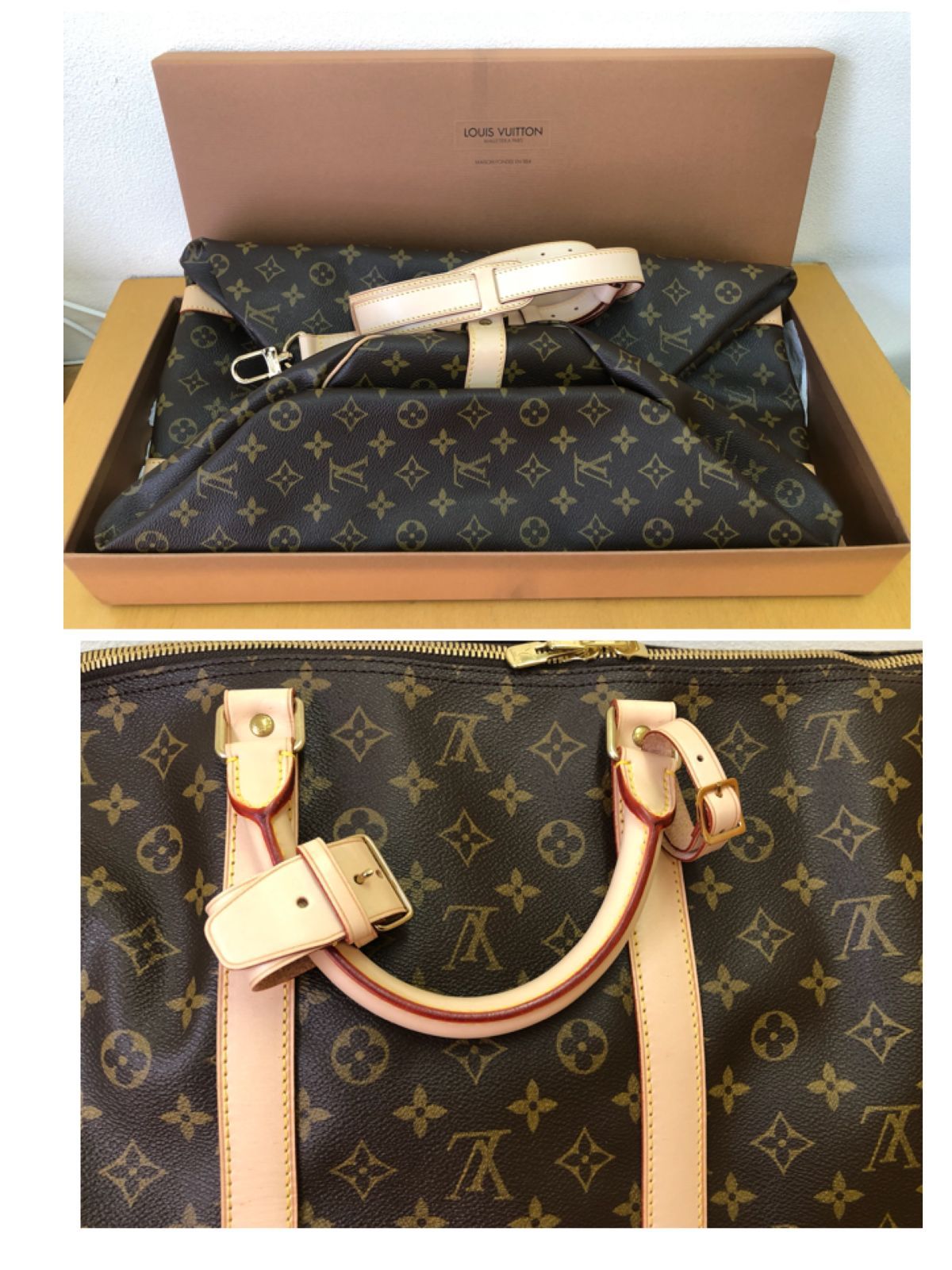 【LOUIS VUITTON】●未使用に近いお品 ルイ・ヴィトン キーポルバンドリエール60  M41412 モノグラム●