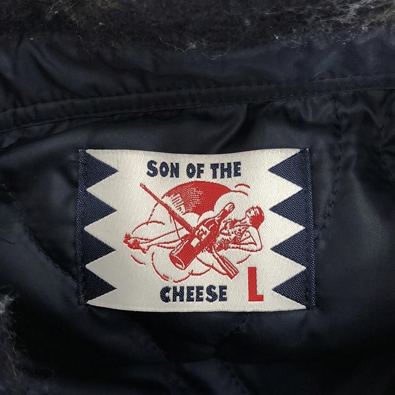 SON OF THE CHEESE / サノバチーズ | Quilt CPO Shirts ウールシャギー チェック キルティング CPOシャツ |  L | ネイビー / ブラウン | メンズ - メルカリ