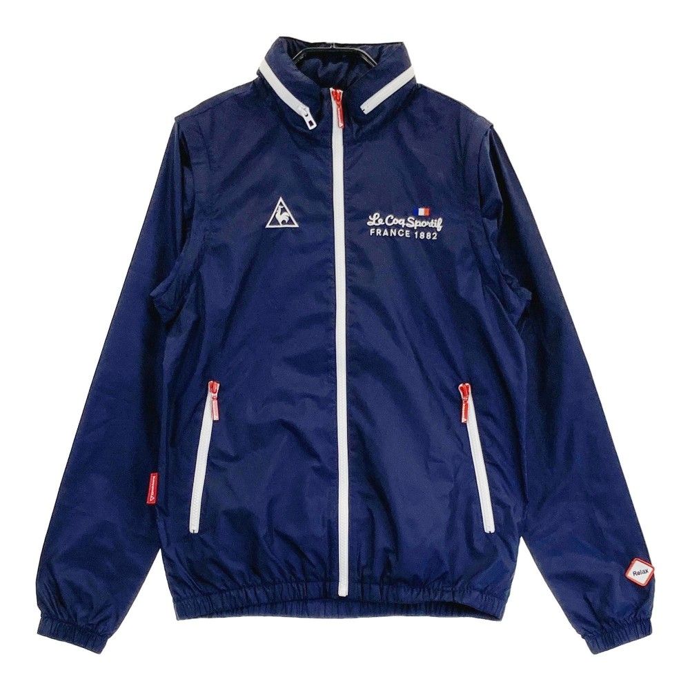 サイズ：M LE COQ GOLF ルコックゴルフ  裏メッシュ  ジップジャケット  レッド系 [240101432694] ゴルフウェア メンズ ストスト le coq sportif GOLF LECOQ ルコックゴルフ 2WAY裏メッシュ