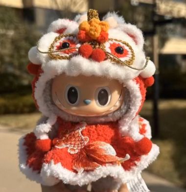 新品2点セット 獅子 labubuラブブぬいぐるみ服17cm着せ替え着ぐる 新品2点セット 獅子 labubuラブブぬいぐるみ服17cm着せ替え