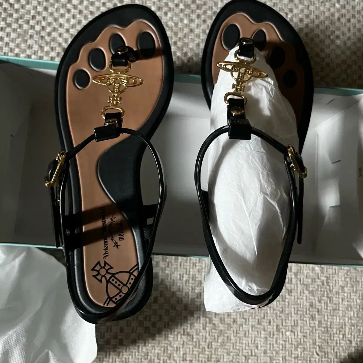 Vivienne Westwood ヴィヴィアンウエストウッド Melissa メリッサ サンダル 黒 35 36