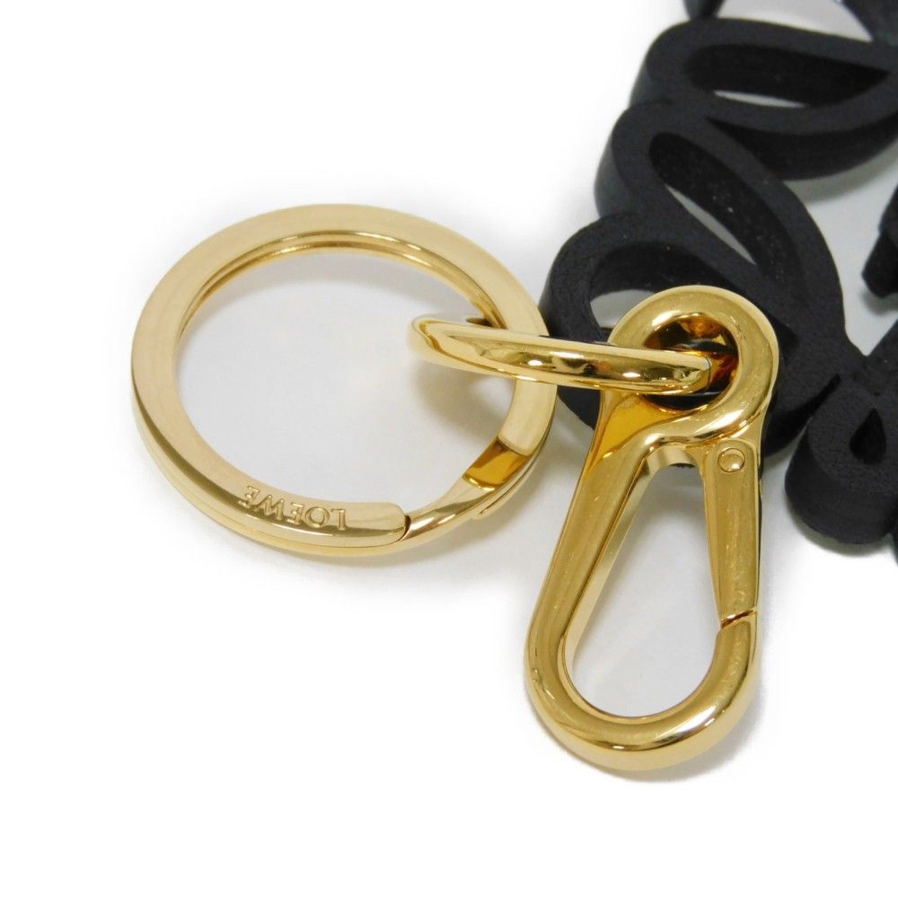 LOEWE ロエベ アナグラム チャーム 現行 ブラック バイカラー