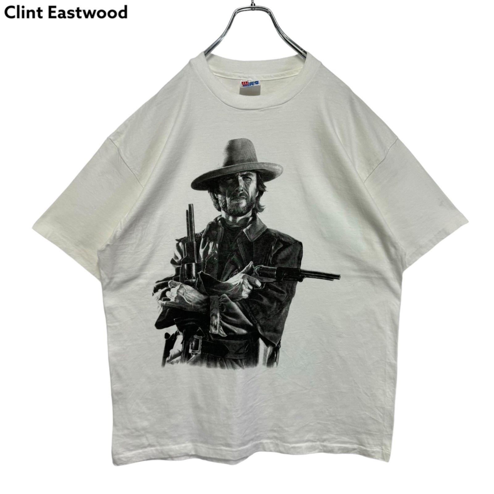 90s vintage Clint Eastwood Print T-shirt Tee USA製 クリント 
