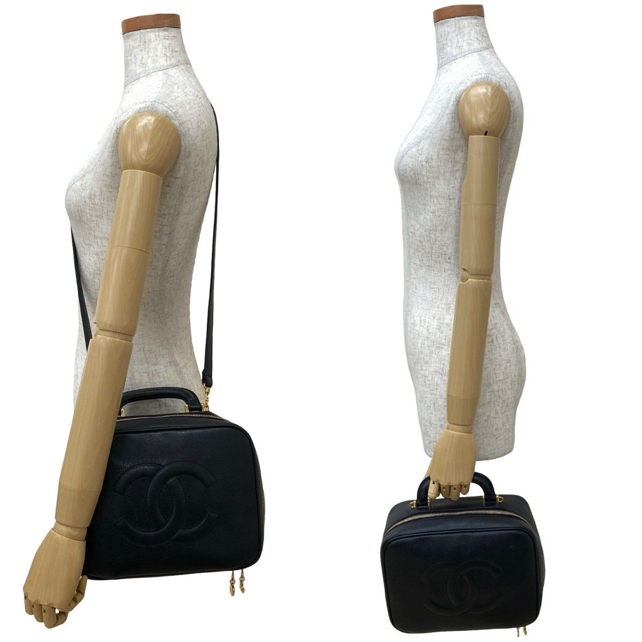 極美品 CHANEL バニティ 2way ココマークGカード ストラップ有