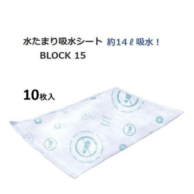 DAIICHI EIZAI 第一衛材 防災人 水たまり吸水シート 10枚入り BLOCK15 BMS-003