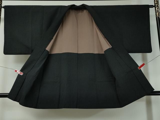 平和屋着物＃男性 羽織 お召地 蚊絣 正絹 逸品 CAAT0477dy