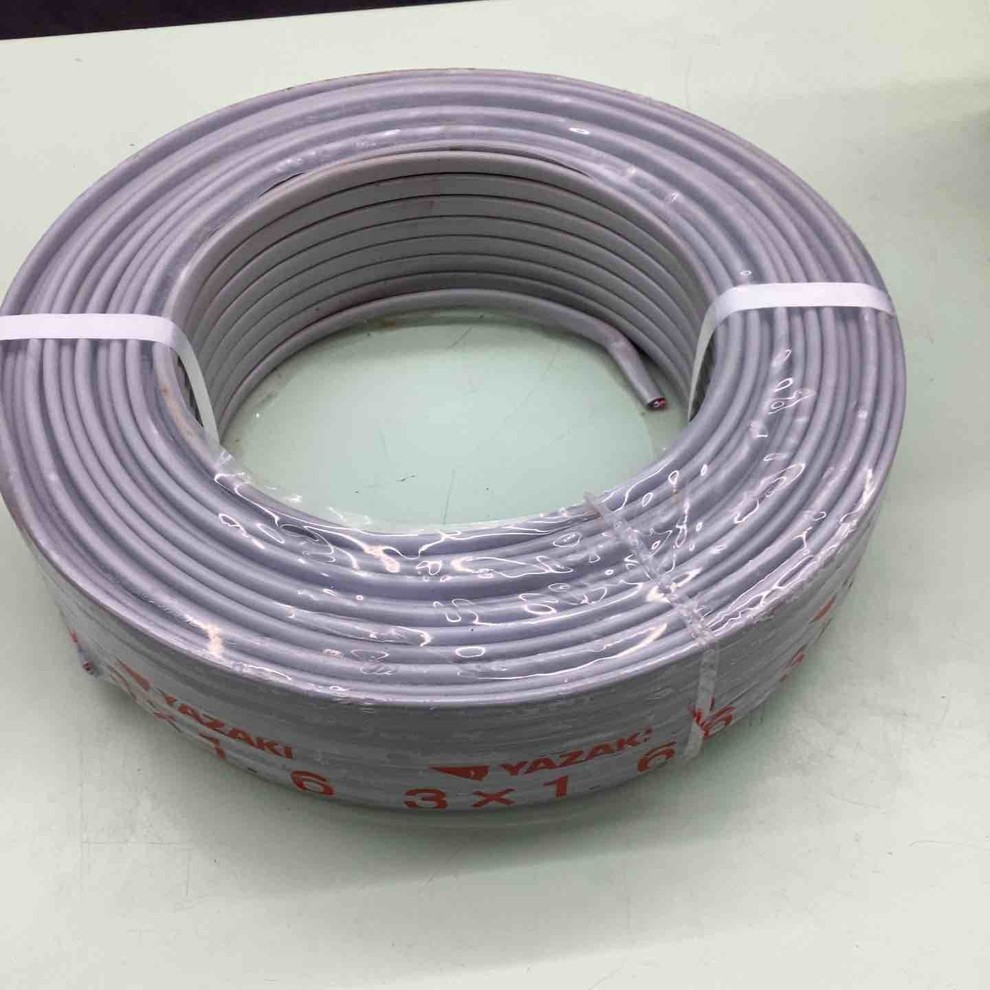 矢崎 VVFケーブル 1.6mm×3芯 100m巻 灰色 VVF1.6mm×3C×100m YAZAKI 越谷店