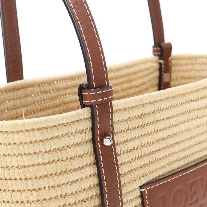 ロエベ　スクエア　バスケットバッグ　スモール　ラフィア&カーフスキン ロエベ スクエア バスケットバッグ スモール ラフィア&カーフスキン