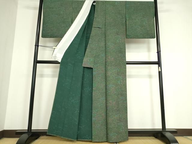 平和屋着物▽上質な小紋 単衣 花松風景文 正絹 逸品 DAAV5350az