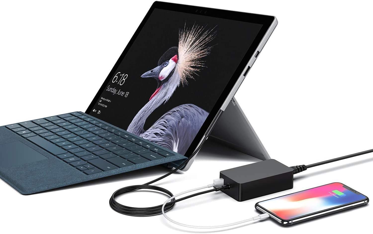 新品 PSE認証済み Microsoft Surface Pro互換ACアダプター 15V4A 65W SurfacePro 8, Surface Pro X, Pro 7, Pro 6, Go Go 2 Go 3, Pro 5用充電器