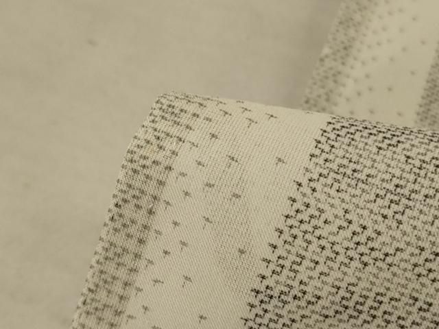 平和屋着物＊夏物 本場大島紬 白大島 夏大島 縞 正絹 逸品 AABC6886jd