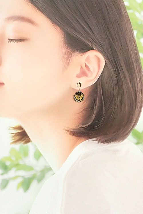 ディズニー イヤリング K24インゴット K18イエローゴールド Disney  