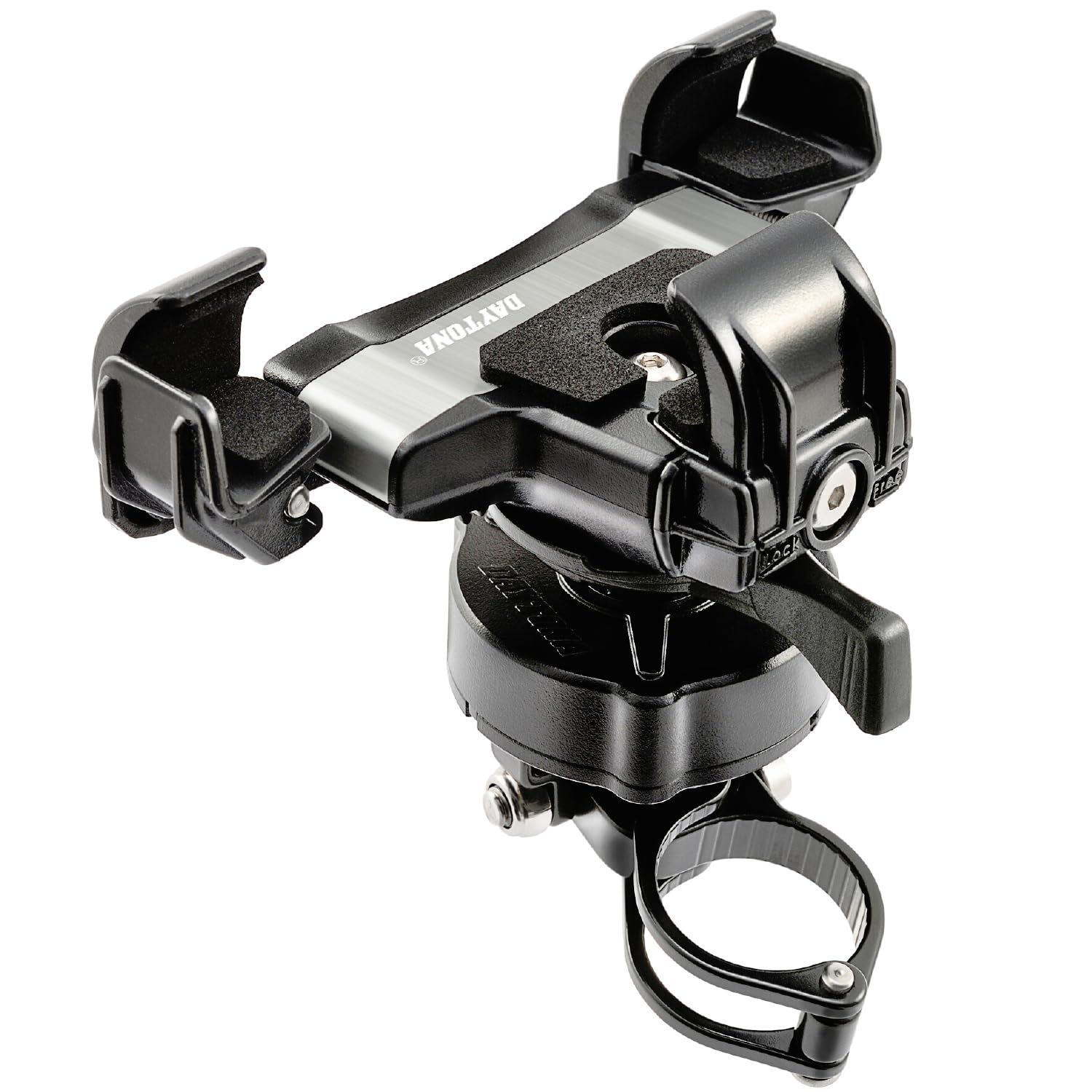 デイトナ Daytona バイク スマホホルダー 振動吸収 ユニット一体型 カメラ保護 アルミアーム iPhone14シリーズ対応 スマホホルダー3プラス IH-2100 リジッド 25077