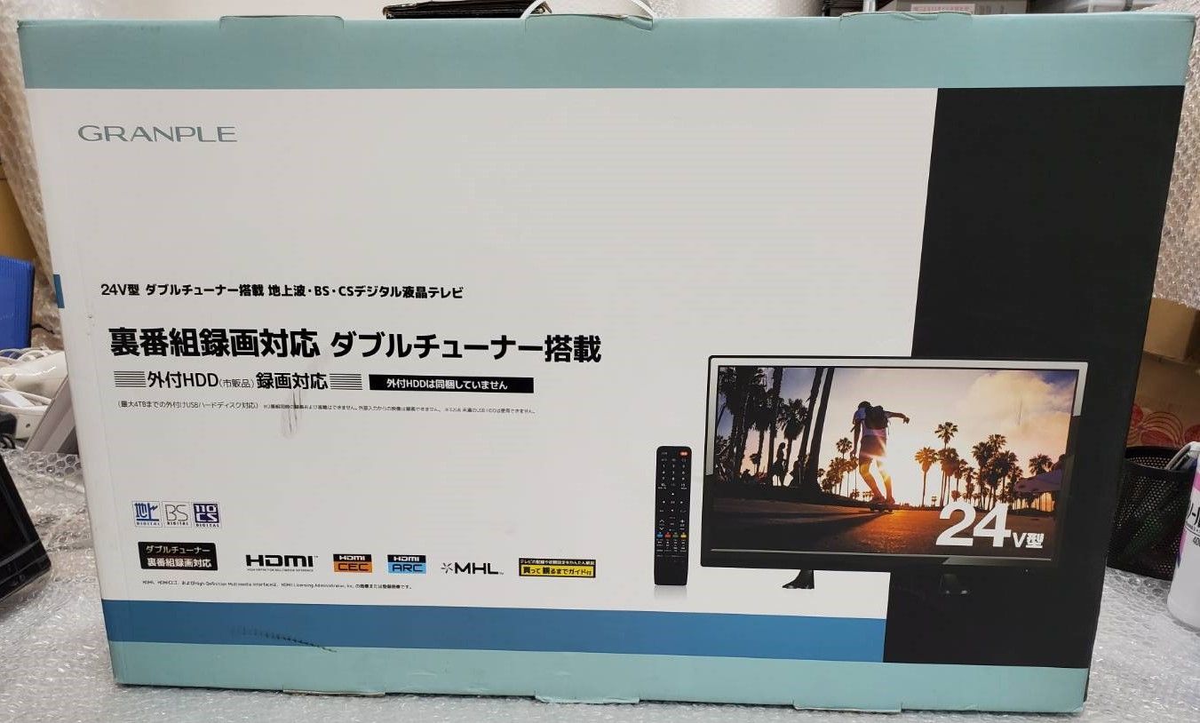 新品・外箱劣化】24型ハイビジョンテレビ ◇地デジ・BS・CS ◇Wチューナー ◇GP243N ◇4589848171692 - メルカリ