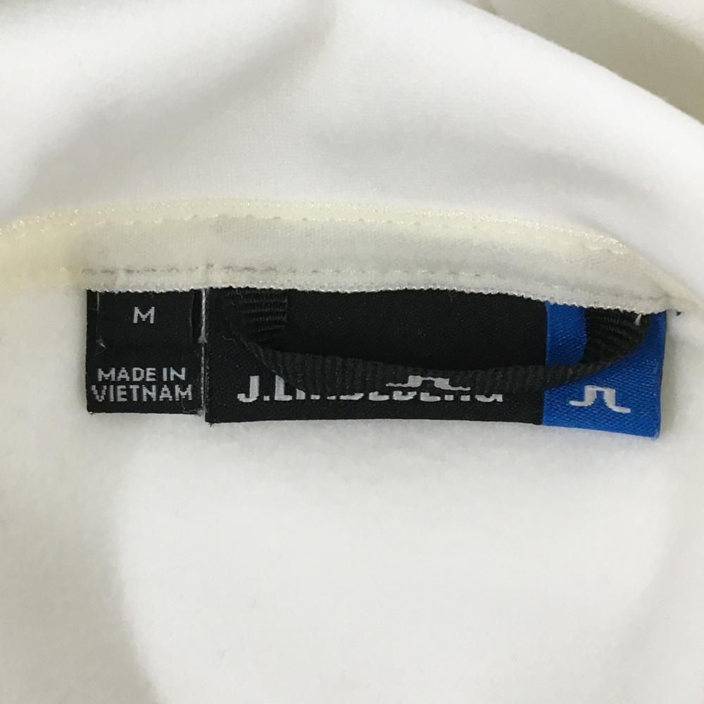 ジェイリンドバーグ パーカー 白×黒 フロントロゴ 裏微起毛 メンズ M