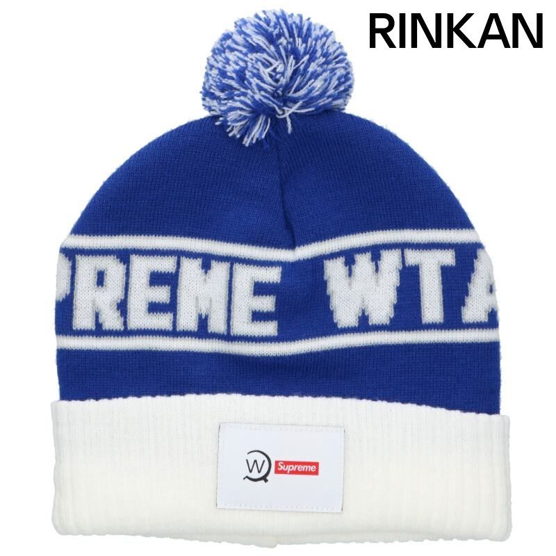 シュプリーム ×ダブルタップス WTAPS  21AW  Beanie ロゴパッチボンボン付きニットキャップ メンズ