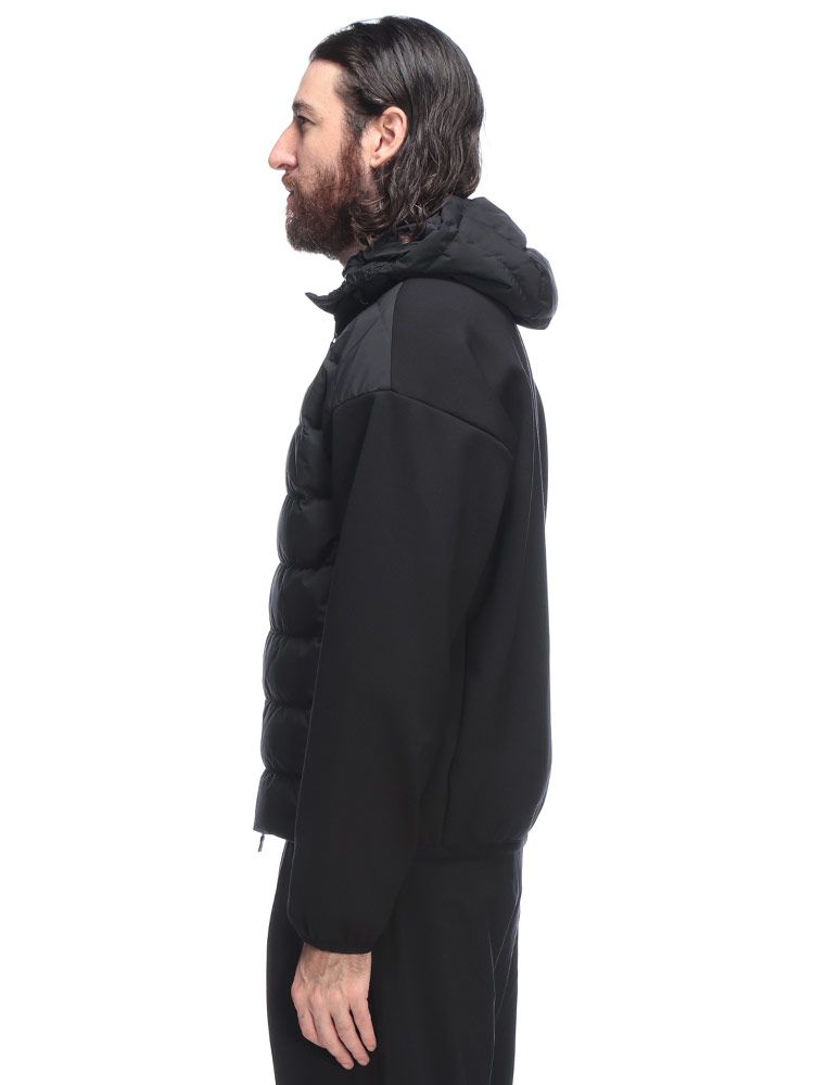 HERNO ヘルノ 裏起毛 スウェット切替 フロントダウン ジャケット