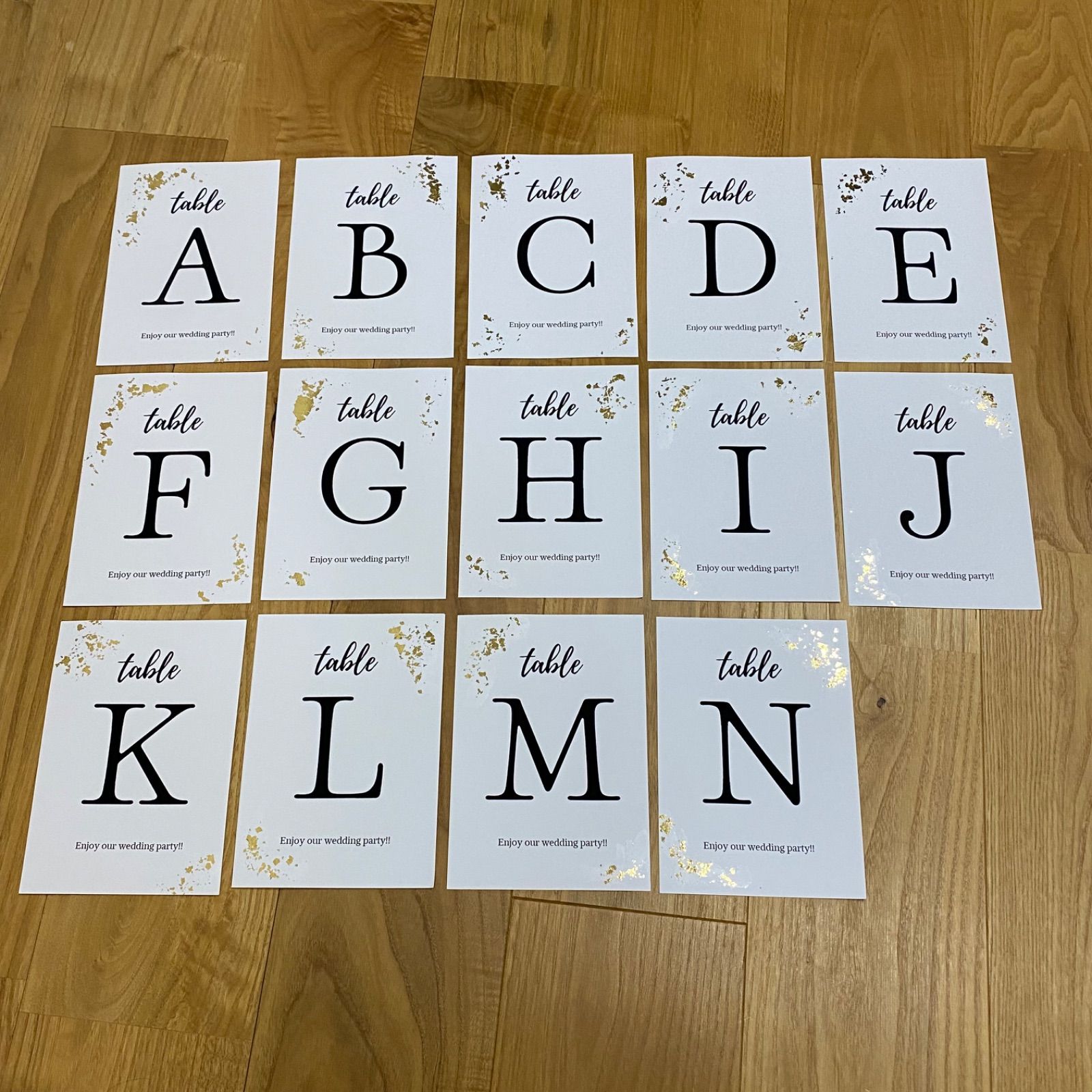 結婚式アイテム　テーブルナンバー 9×9》正方形 テーブルナンバー〔LINA-B〕上品 シンプル