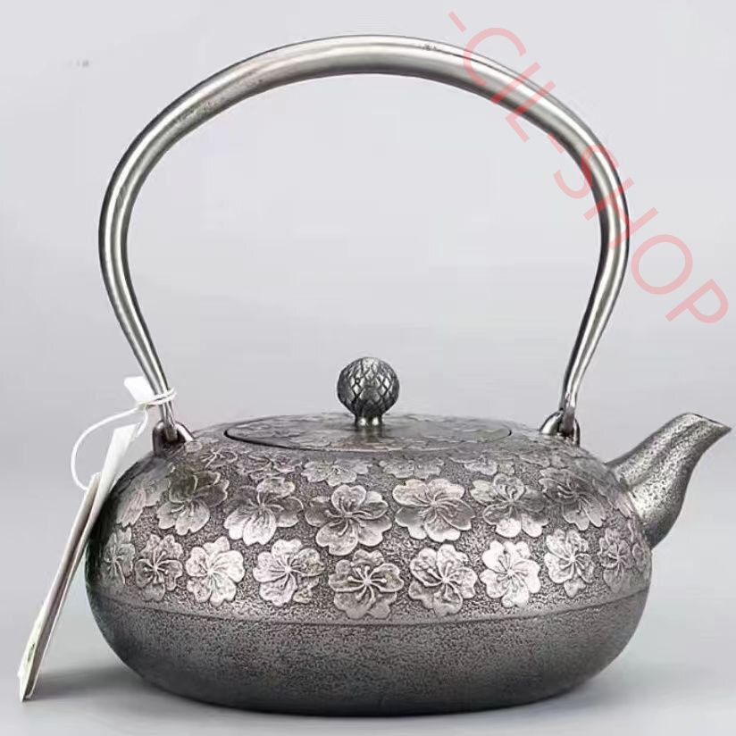 品質保証★鉄瓶 南部鉄器 砂鉄製 手作り コーティングなし老鉄瓶1300ML 南部鉄器 砂鉄製鉄瓶 | 鉄鉢型 霰 | 0.9L | 薫山