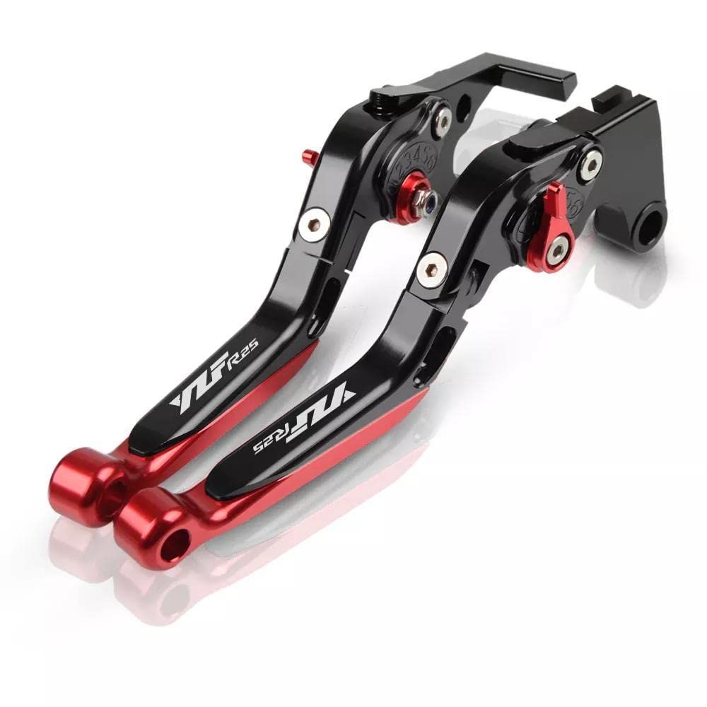 Color:ブラック レッド RDHKJ YZF-R25 YZFR25 2014-2021 6段階調整 アルミ ブレーキクラッチレバー yzfr25 カスタムパーツ