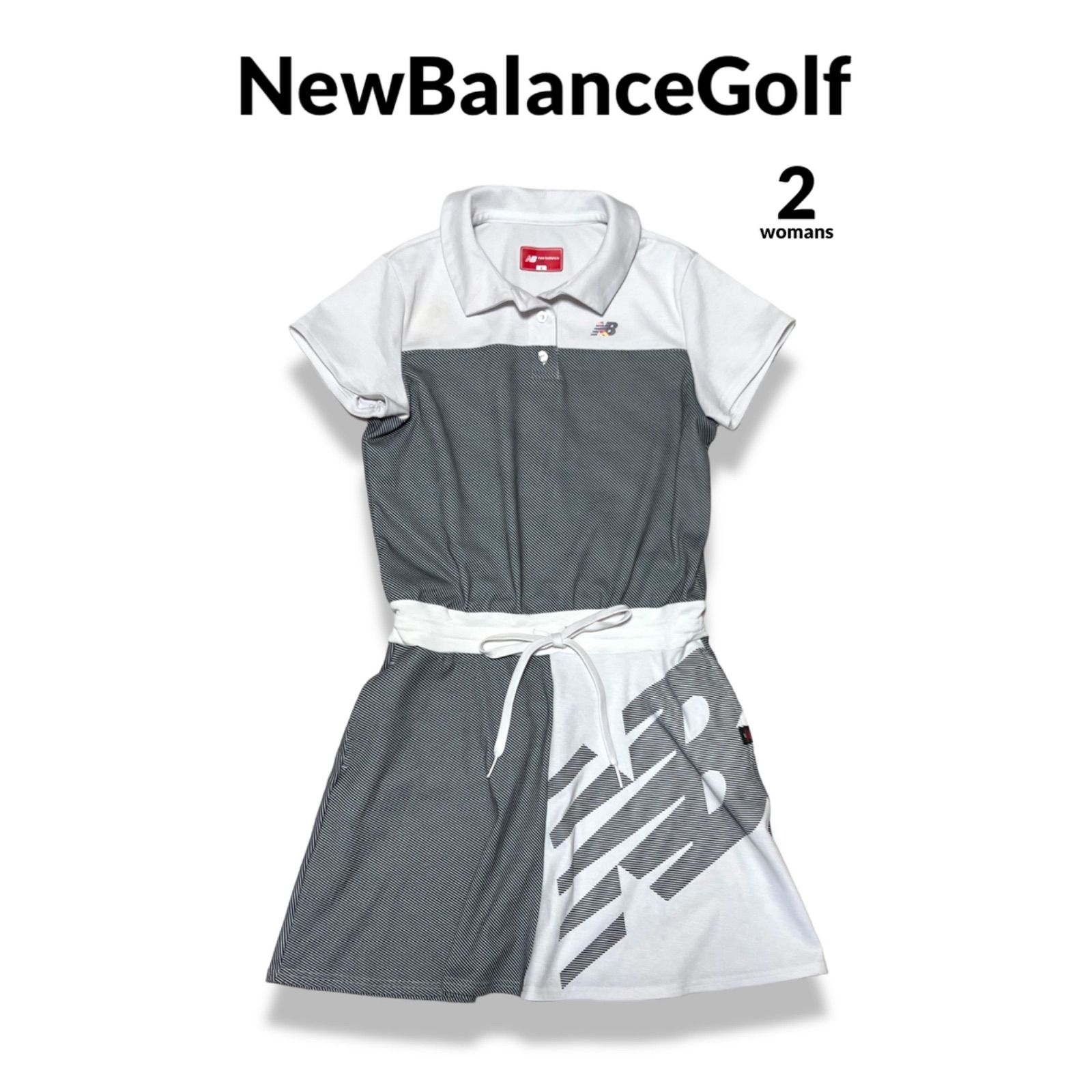 レディース NewBalanceGolf 半袖 ワンピース サイズ2 スウェット 