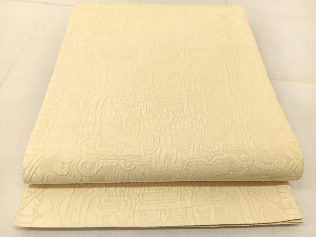 平和屋着物◎西陣 老舗 渡文謹製 手織 纐纈 壁画文様 全通柄袋帯