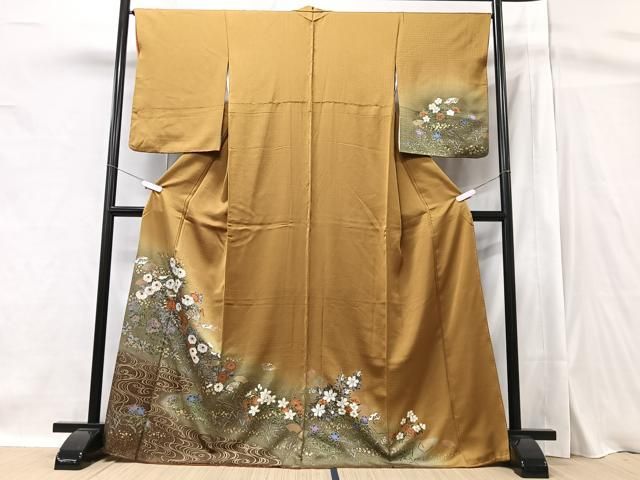 平和屋着物□訪問着 流水花文 暈し染め 金彩 正絹 逸品 CAAX9750xe
