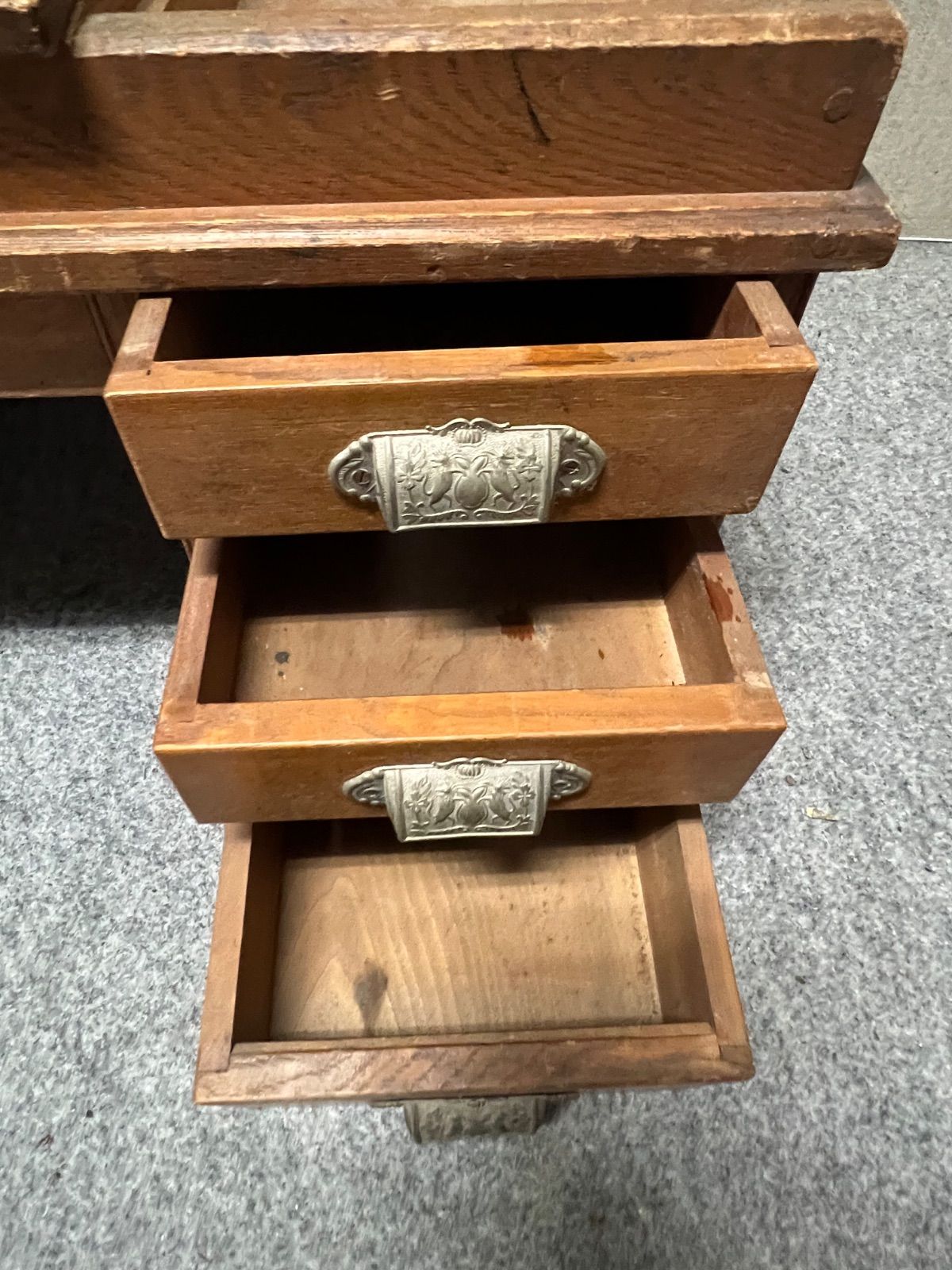 ⭐︎ 昭和 レトロ 学習 机 木製 当時物 ライティングビューロ 学習机