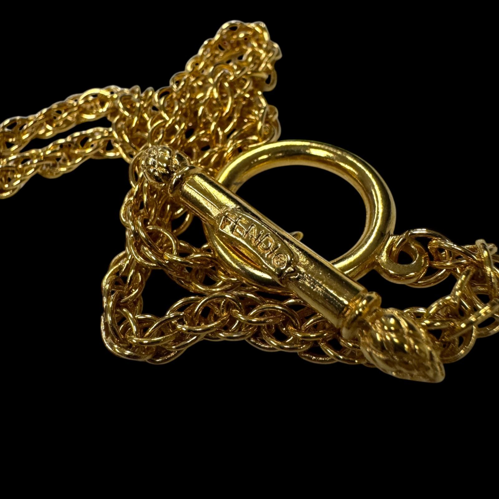 FENDI フェンディ バレッタ ヴィンテージ アンティーク オールド ゴールド FENDI フェンディ リング ゴールド ロゴ IT1421 vintage