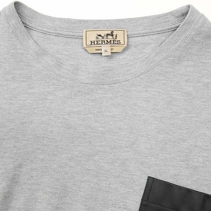 美品】HERMES エルメス Tシャツ 半袖 カシミヤブレンド カノコ地 Poche 