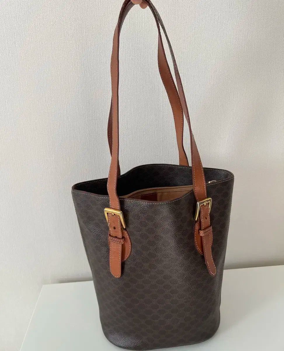 ヴィンテージ Celine セリーヌ マカダム ショルダーバッグ バケットバッグ CELINE